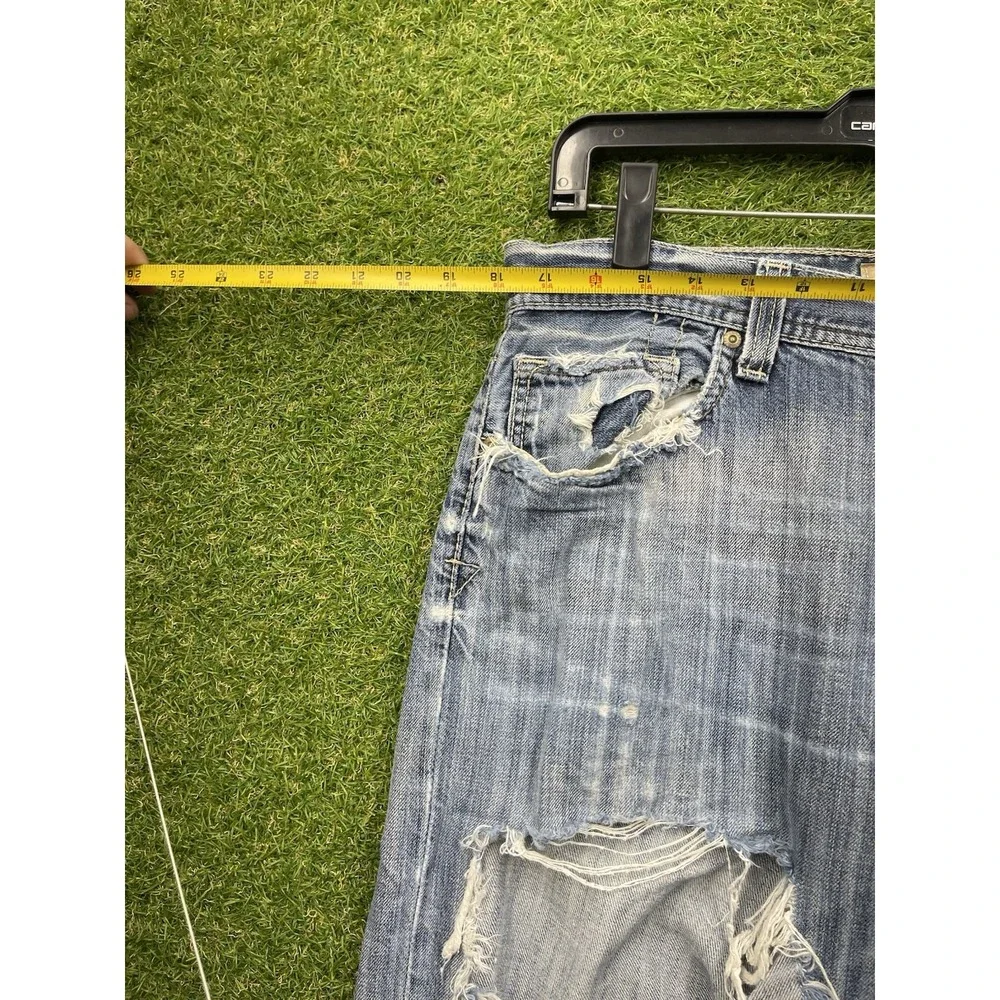 BKE Jeans Mens 36 Seth Straight Leg Affliction Y2K Medium Wash Distressed 2000s